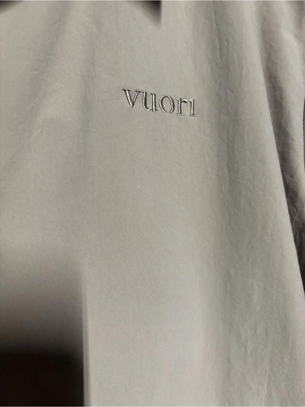 Vuori Men's Taupe Coach Windbreaker Jacket